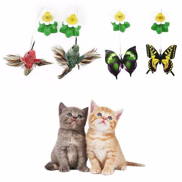 Interactive Rotating Butterfly Cat Toy - 360° Electric Motion Toy for Cats