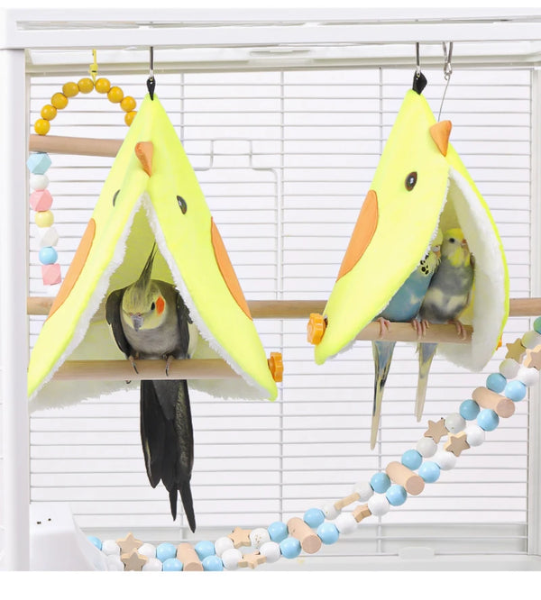 Plush Bird Nest Hammock - Cozy Hanging Bed for Parrots & Parakeets