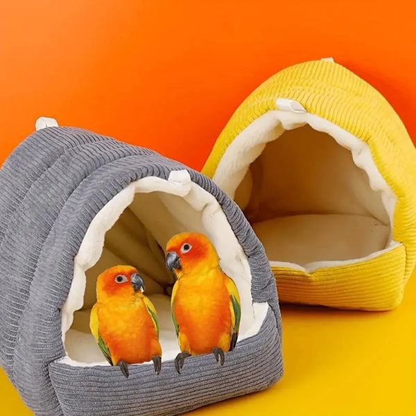 Cozy Winter Bird Nest - Warm Cotton Hammock for Parrots & Budgies