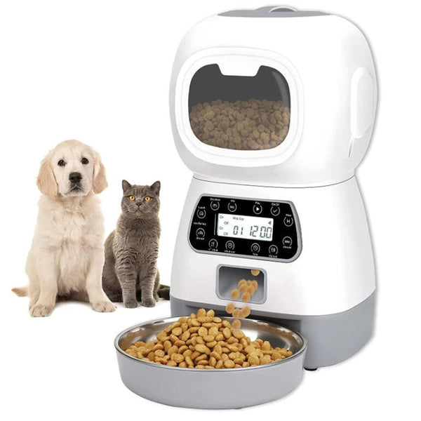 Automatic Pet Feeder with Timer - 3.5L Smart Food Dispenser