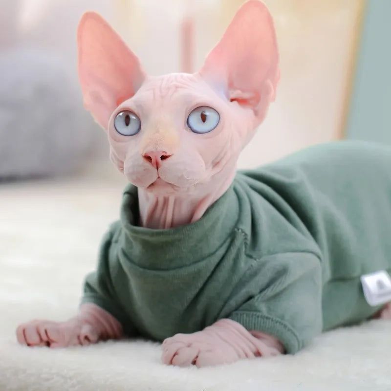 Premium Winter Fleece Hoodie for Cats - Warm Cotton Sweatshirt Vest