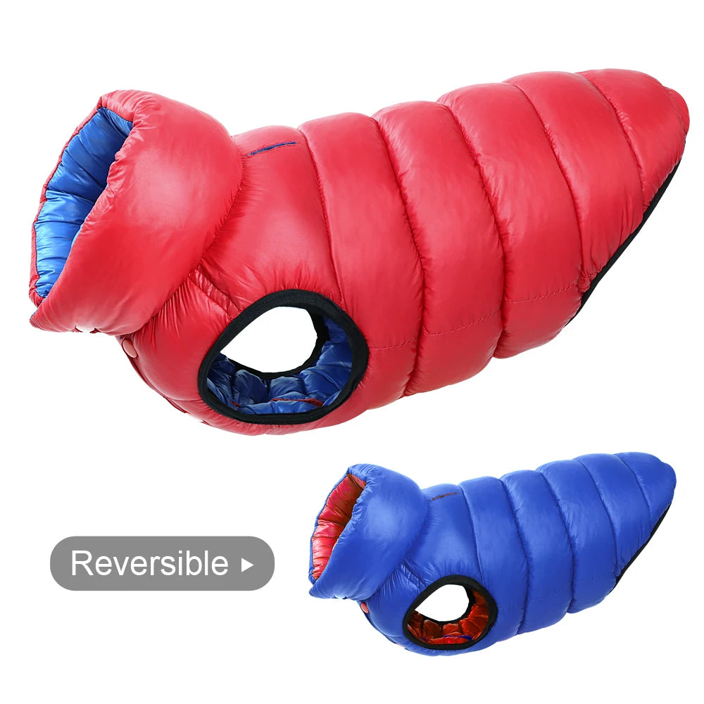 Reversible Waterproof Dog Vest - 3-Layer Winter Jacket for Small to Large Dogs