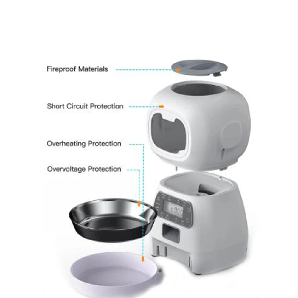 Automatic Pet Feeder with Timer - 3.5L Smart Food Dispenser