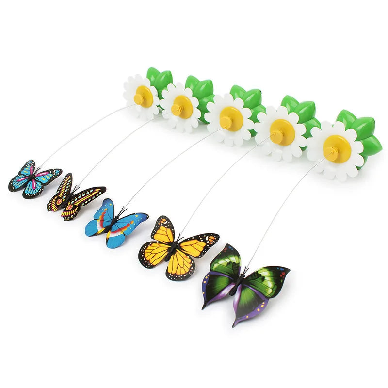 Interactive Rotating Butterfly Cat Toy - 360° Electric Motion Toy for Cats