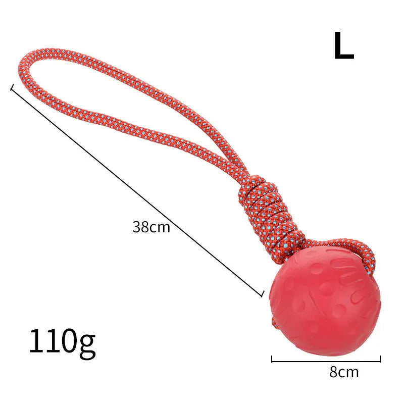 Durable Rubber Ball Dog Toy - Bite-Resistant Fetch Toy for Small to Large Dogs