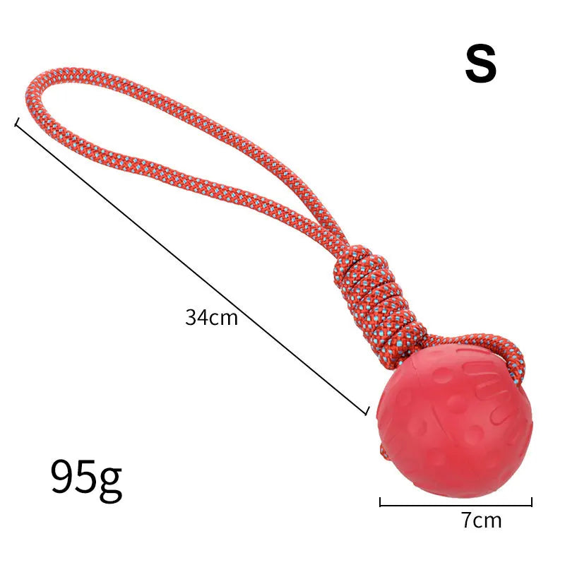 Durable Rubber Ball Dog Toy - Bite-Resistant Fetch Toy for Small to Large Dogs