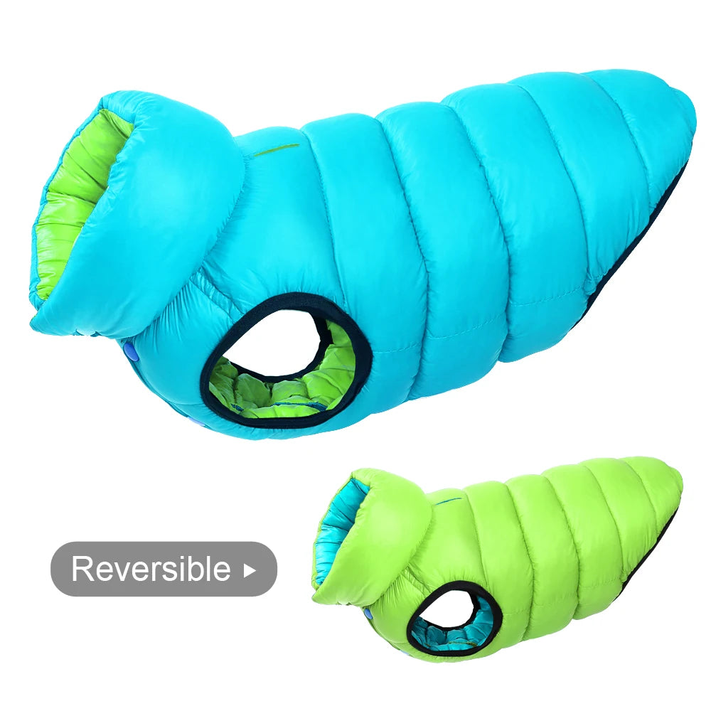 Reversible Waterproof Dog Vest - 3-Layer Winter Jacket for Small to Large Dogs