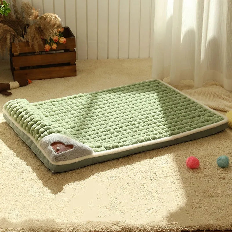 Orthopedic Dog Bed Mat - Cervical Spine Support with Removable Cover for Small to Large Dogs