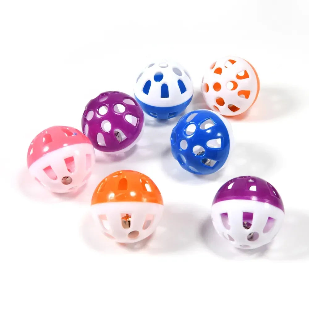 Colorful Parrot Bell Ball Toys - 10 Pack