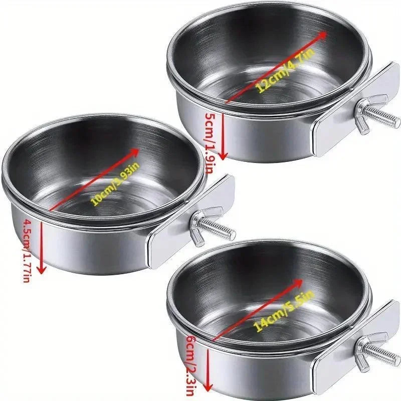 Stainless Steel Bird Feeder with Clamp Holder