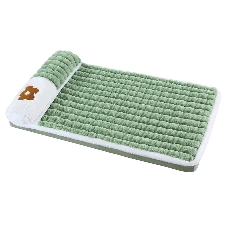 Orthopedic Dog Bed Mat - Cervical Spine Support with Removable Cover for Small to Large Dogs