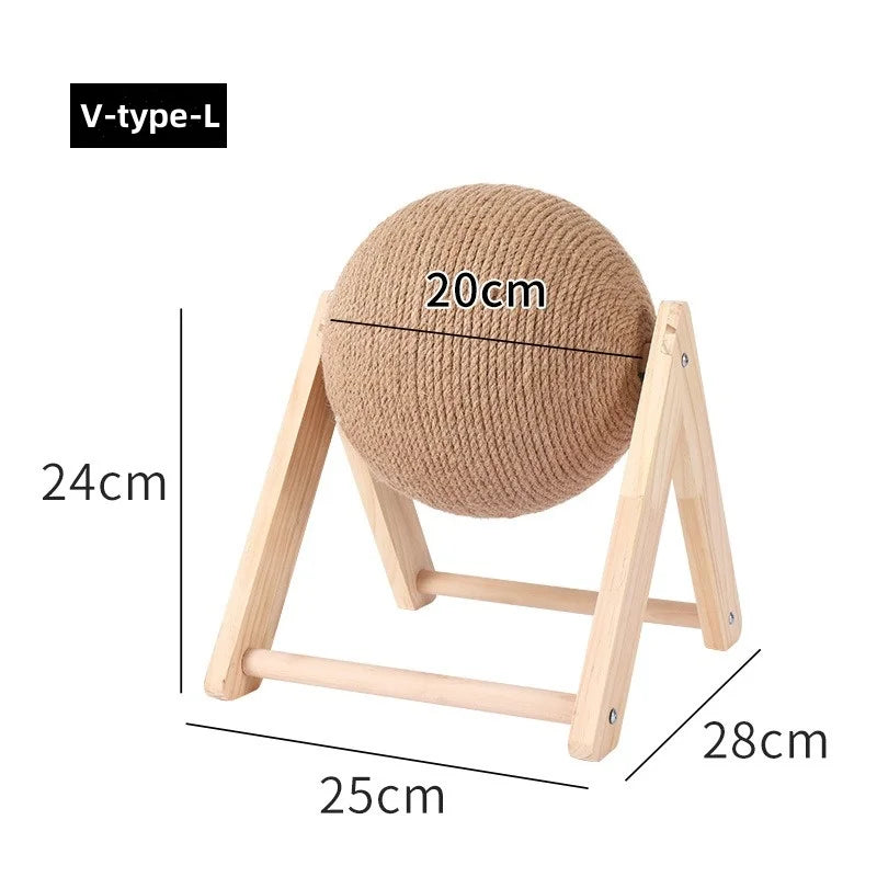 Premium Sisal Rope Scratching Ball - Interactive Cat Toy & Furniture Protector