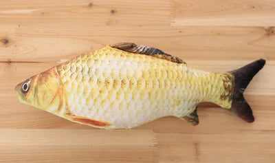 Premium Plush Fish Cat Toy with Scratch Board - 20cm