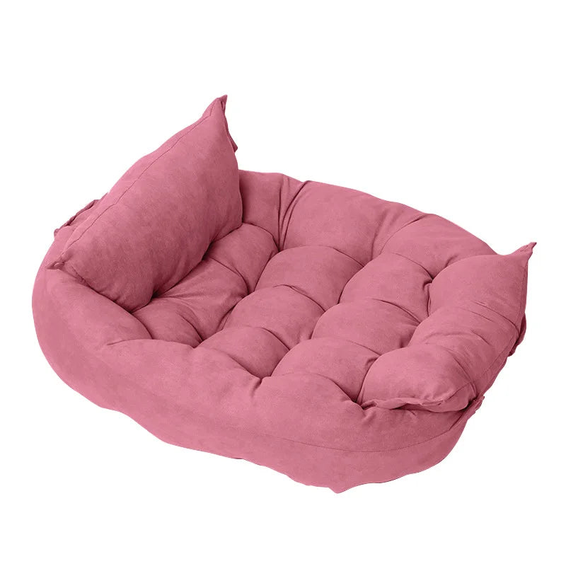 Premium 3-in-1 Pet Sofa Bed - Soft Washable Dog & Cat Bed