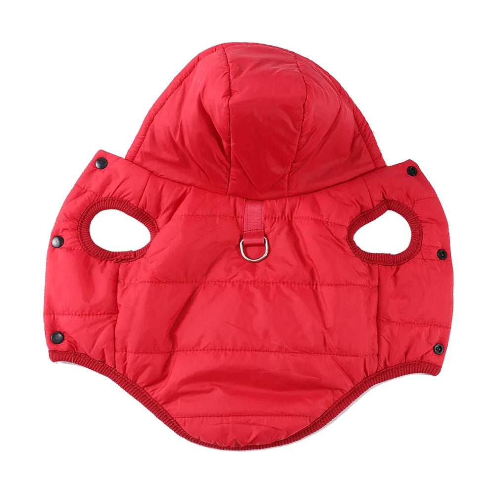 Waterproof Hooded Pet Jacket - Warm Fleece Coat for Small to Medium Dogs & Cats