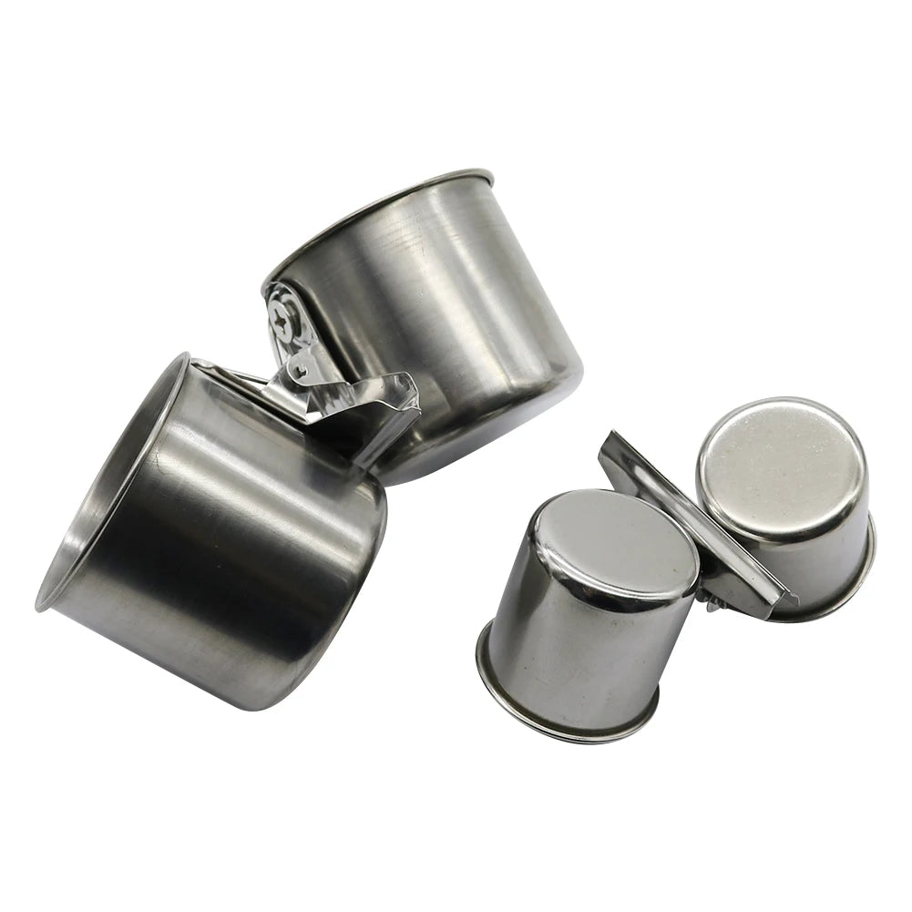 Stainless Steel Bird Feeder with Clip - Single & Double Cup Options