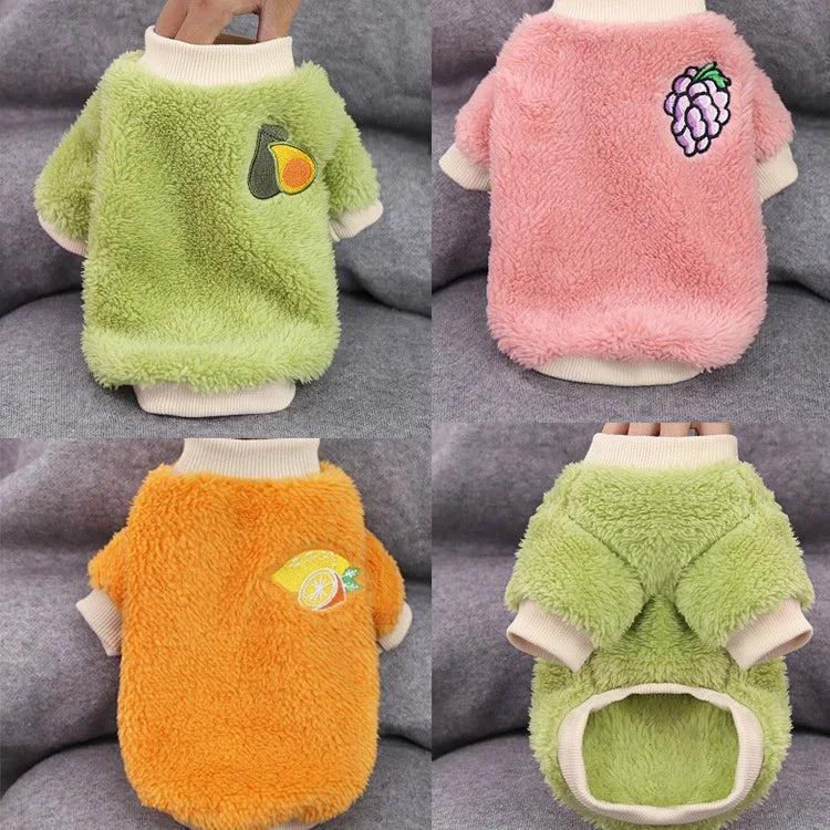 Warm Fleece Dog Hoodie - Cozy Winter Coat for Small Dogs & Puppies