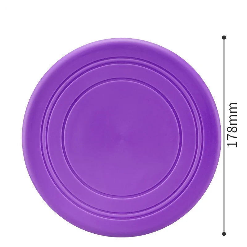 Silicone Flying Disc Dog Toy - Durable Chew-Resistant Interactive Pet Toy