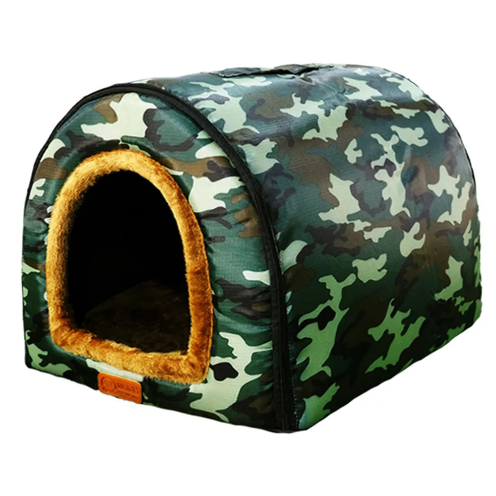 Warm Foldable Pet House - Comfortable Kennel Bed for Dogs & Cats