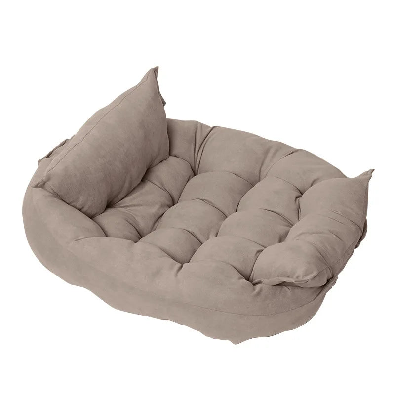 Premium 3-in-1 Pet Sofa Bed - Soft Washable Dog & Cat Bed