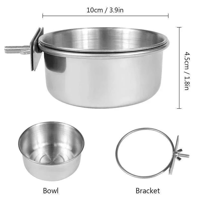 Stainless Steel Bird Feeder with Clamp Holder