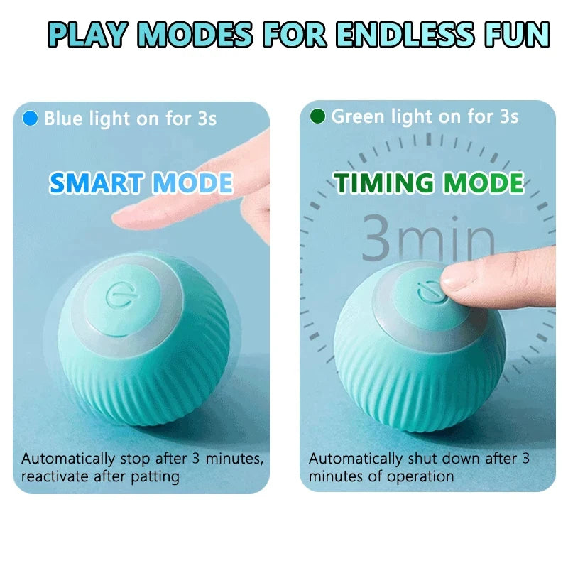 Smart Interactive Cat Ball - Automatic Rolling Electronic Pet Toy