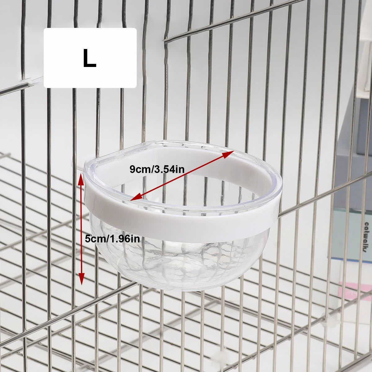 Detachable Bird Feeding Bowl - Transparent Hanging Feeder for Parrots & Small Birds