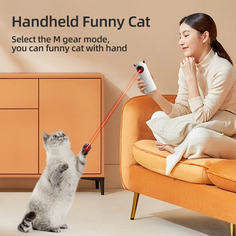 ROJECO Automatic Interactive Cat Laser Toy - Smart LED Pet Teaser