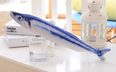 Premium Plush Fish Cat Toy with Scratch Board - 20cm
