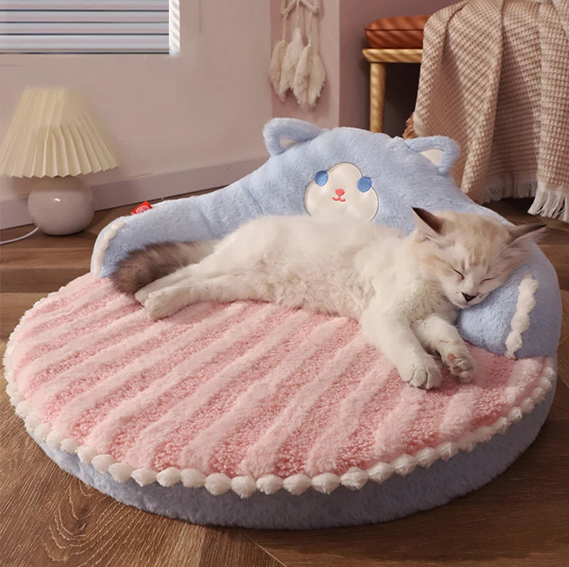 Hoopet Winter Pet Bed - Plush Velvet Cushion for Cats & Small Dogs