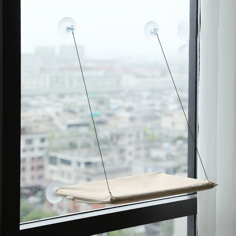 Premium Window Cat Hammock - Washable Suction Cup Pet Bed