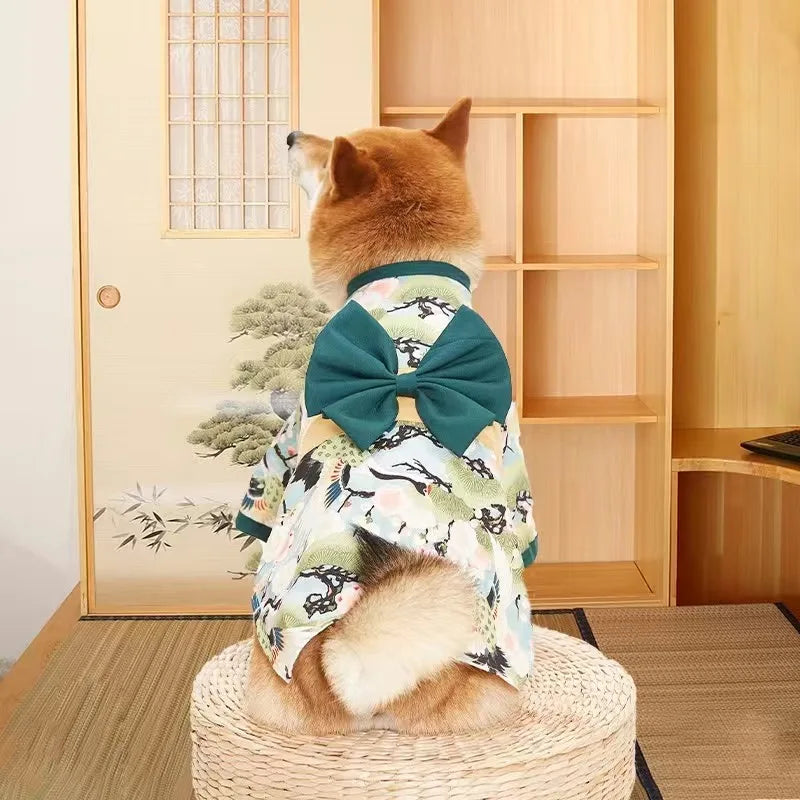 Japanese Style Pet Kimono - Lightweight Summer Coat for Cats & Dogs