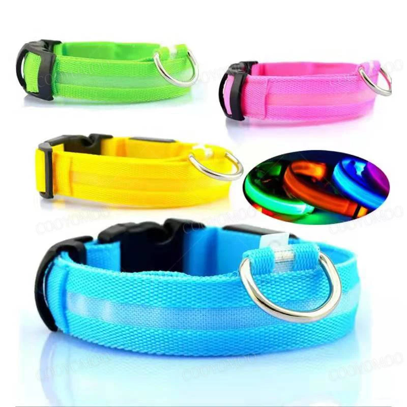 LED USB Rechargeable Dog Collar - 3 Light Modes Safety Collar