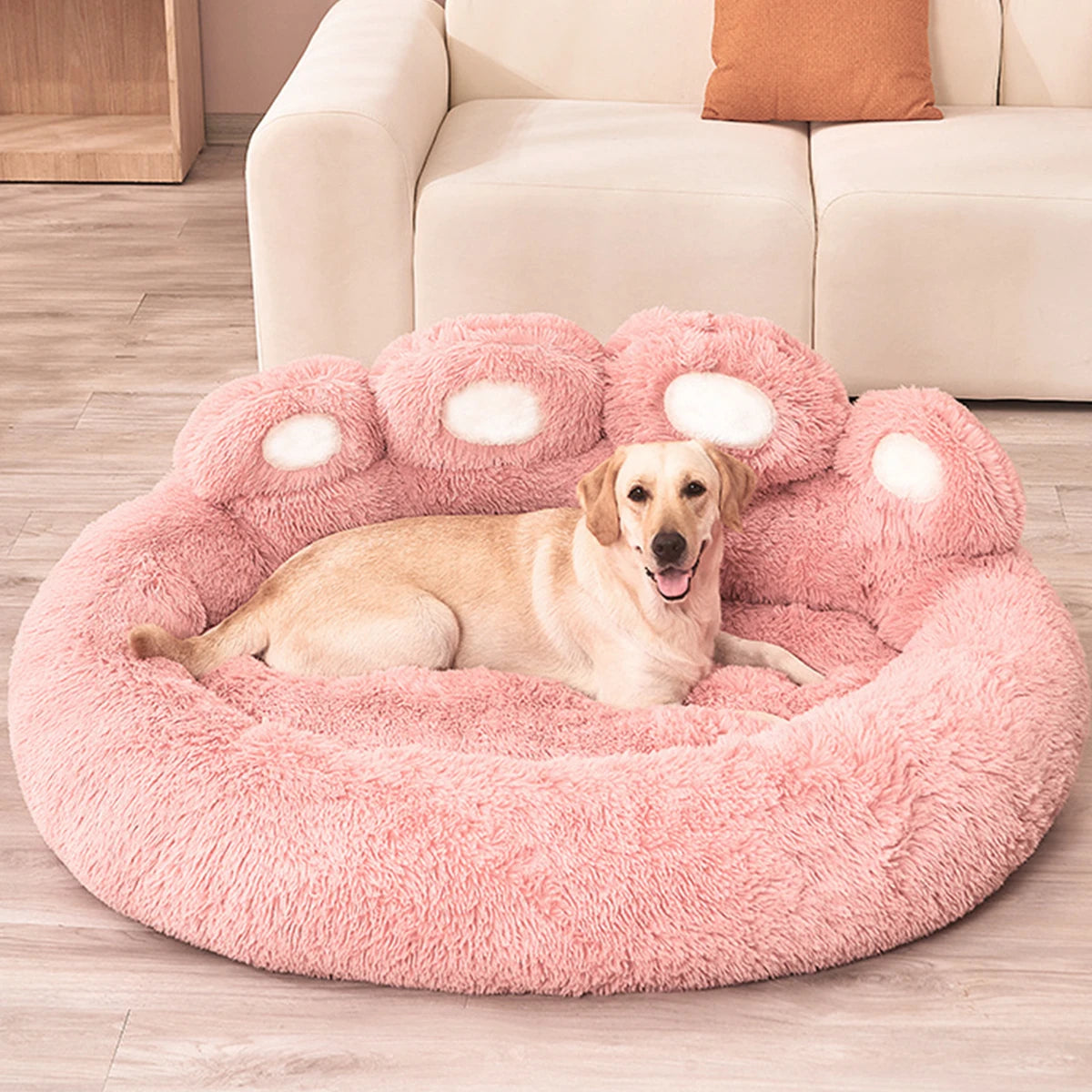 Premium Plush Pet Bed - Warm & Washable Sofa for Dogs & Cats
