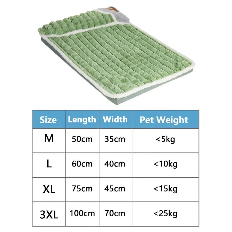 Orthopedic Dog Bed Mat - Cervical Spine Support with Removable Cover for Small to Large Dogs