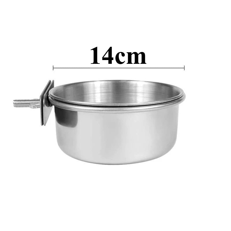 Stainless Steel Bird Feeder with Clamp Holder