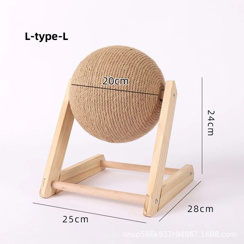 Premium Sisal Rope Scratching Ball - Interactive Cat Toy & Furniture Protector