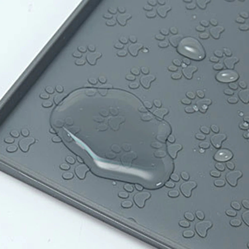 Pet Silicone Feeding Mat - Paw Print Design