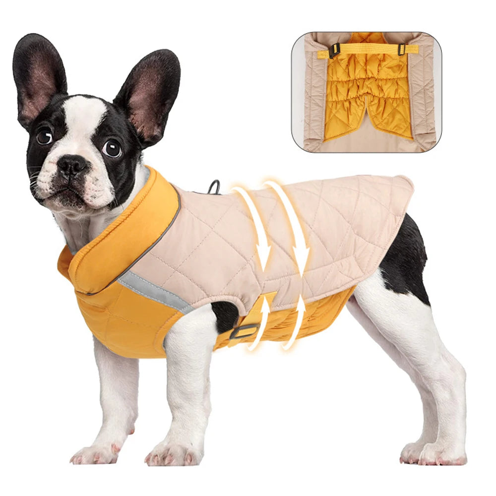 Waterproof Winter Dog Vest Jacket - Warm Padded Coat for Small to Large Dogs