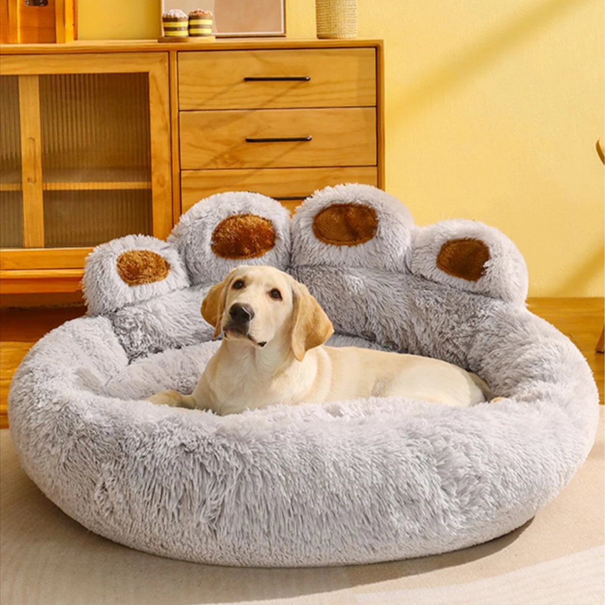 Premium Plush Pet Bed - Warm & Washable Sofa for Dogs & Cats