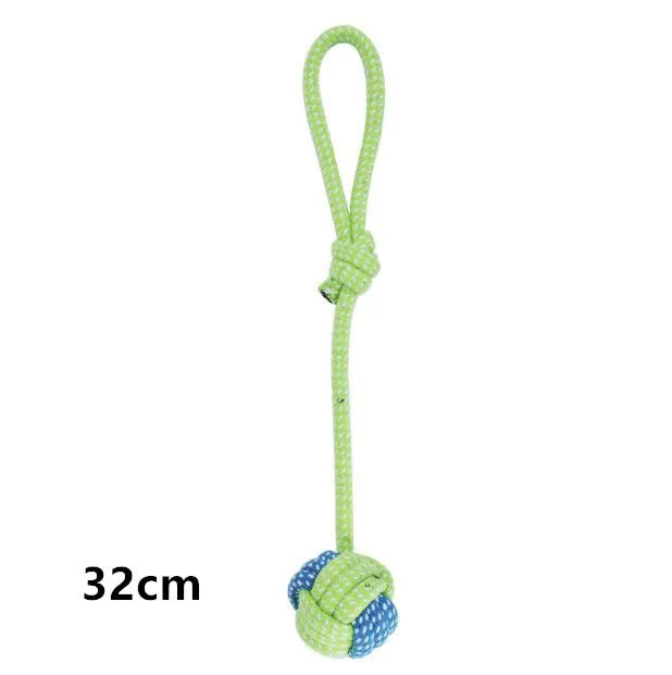 Interactive Dog Rope Toy - Durable Cotton Chew Toy for Small & Large Dogs