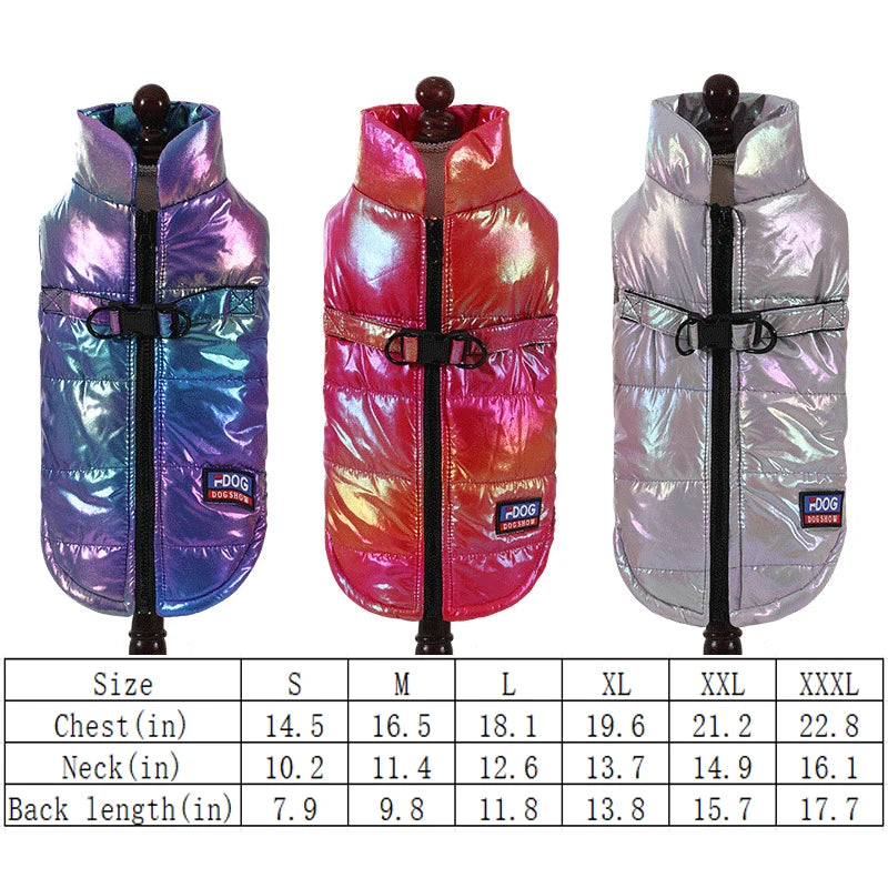 Rainbow Gradient Dog Vest - Autumn Winter Coat