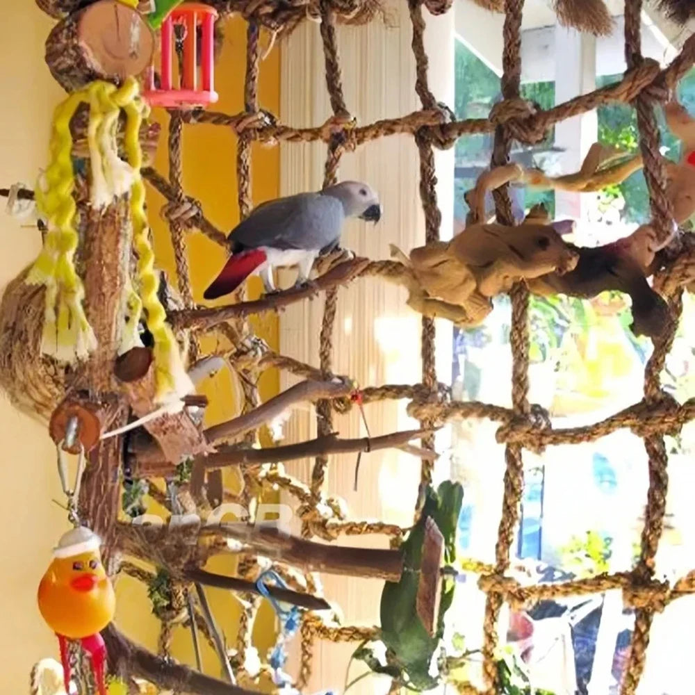 Parrot Rope Climbing Net - Interactive Bird Adventure Toy