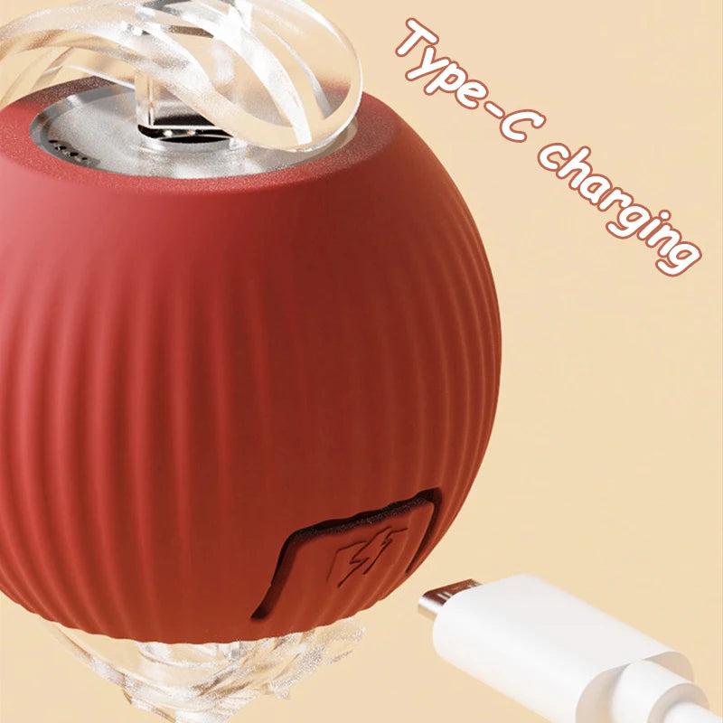 Interactive Cat Ball Toy - Automatic Rolling with Faux Tail