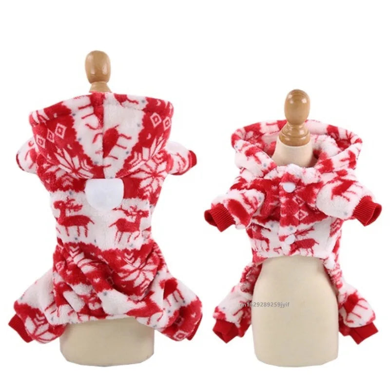 Festive Santa Costume for Dogs & Cats - Christmas Pet Apparel