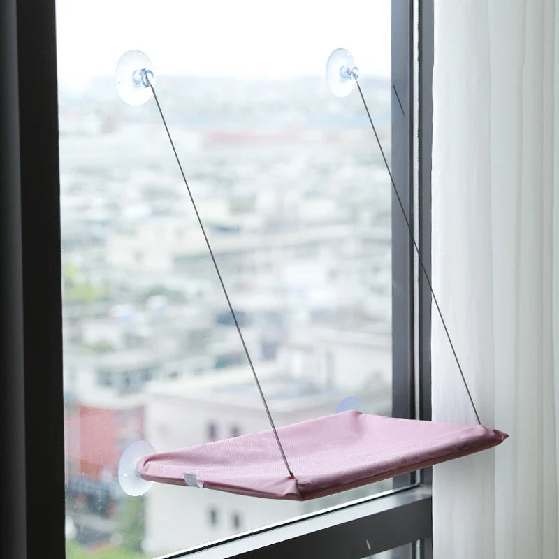 Premium Window Cat Hammock - Washable Suction Cup Pet Bed