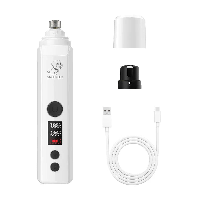 Professional Electric Pet Nail Grinder - Low Noise Trimmer for Dogs & Cats