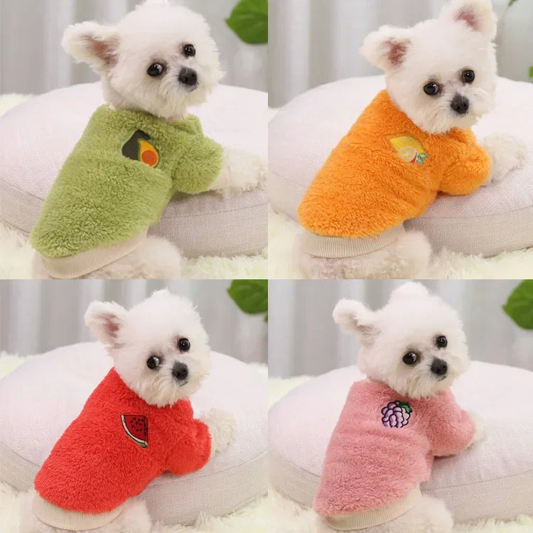 Warm Fleece Dog Hoodie - Cozy Winter Coat for Small Dogs & Puppies