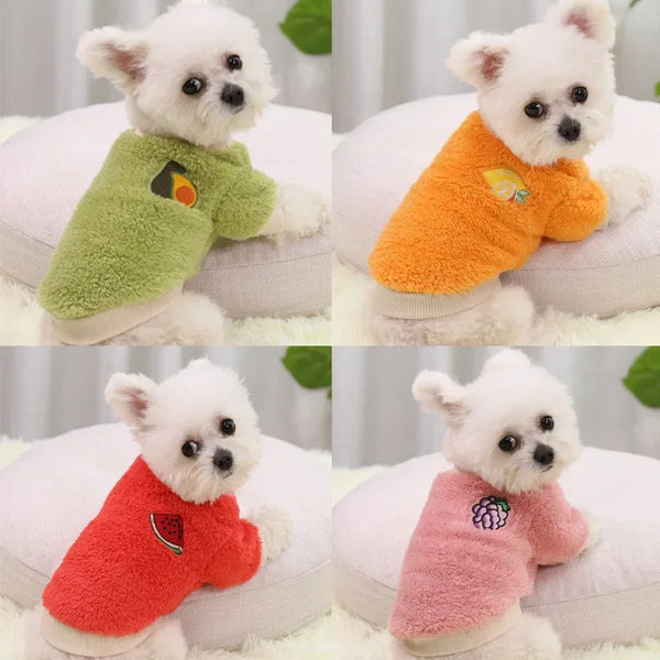 Warm Fleece Dog Hoodie - Cozy Winter Coat for Small Dogs & Puppies