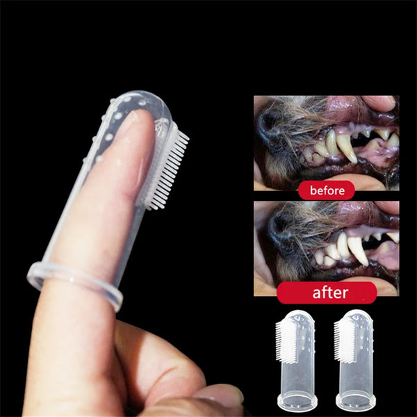 Pet Finger Toothbrush - Soft Silicone Dental Care for Dogs & Cats